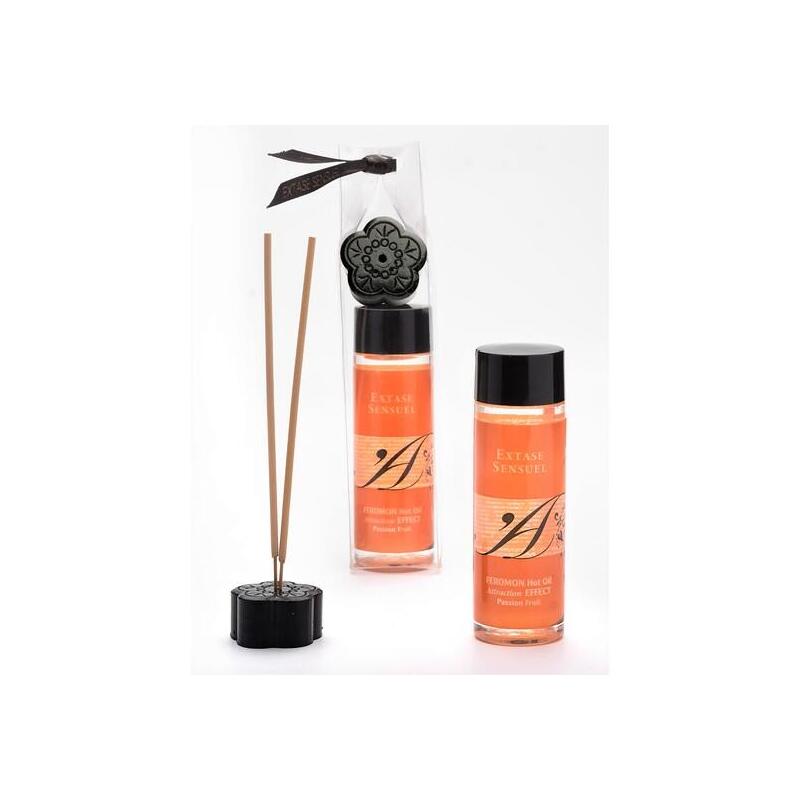 Extase Sensual - Aceite Masaje Efecto Calor Con Feromonas Fruta De La Pasion 100 Ml