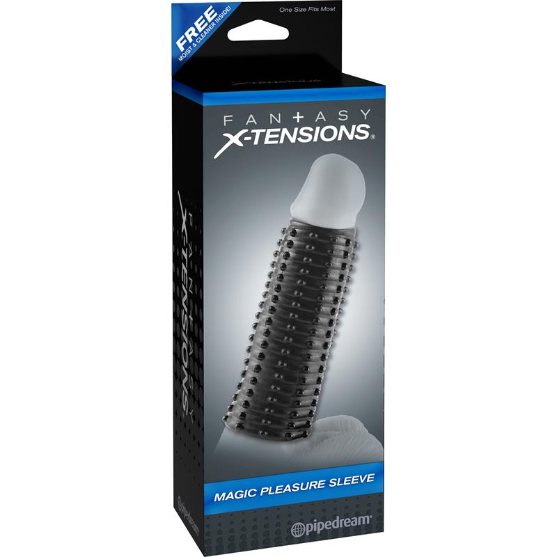 Funda De Pene Placer Mágico Fantasy X-Tensions - Color Negro