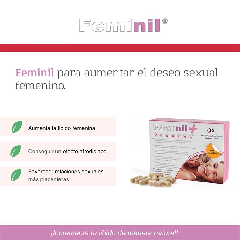 500 Cosmetics - Feminil+ Aumento Libido Sexual Femenino - 30 Capsulas