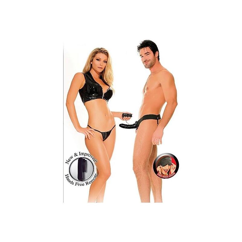 Fetish Fantasy Series Arnés Para Él Y Para Ella Con Dildo Hueco Vibrador Negro
