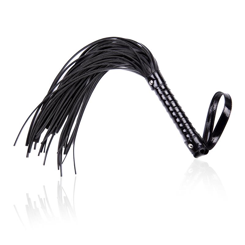 Flogger Con Mango Brillante 44 Cm Negro