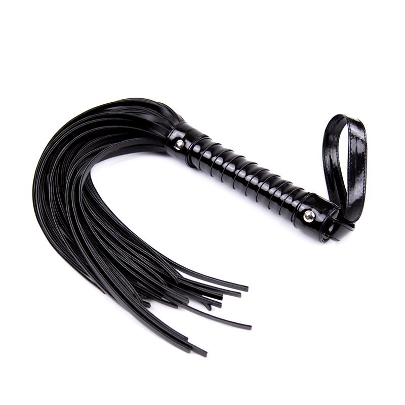 Flogger Con Mango Brillante 44 Cm Negro