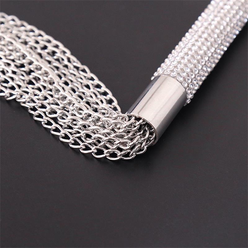 Flogger De Cadenas Con Mango Con Brillantes