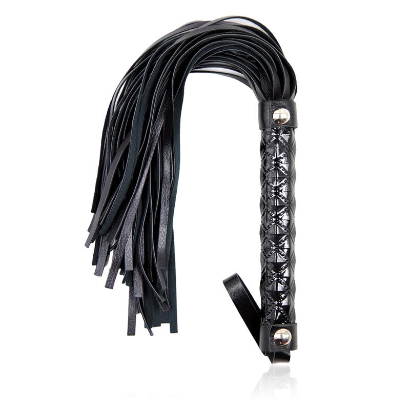 Flogger Con Patrón De Diamante Negro