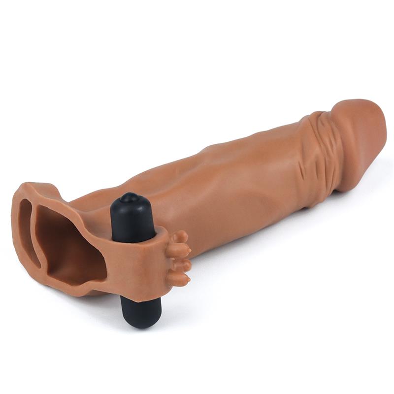 Funda Para El Pene Con Vibración Add 2 Pleasure X-Tender Marrón