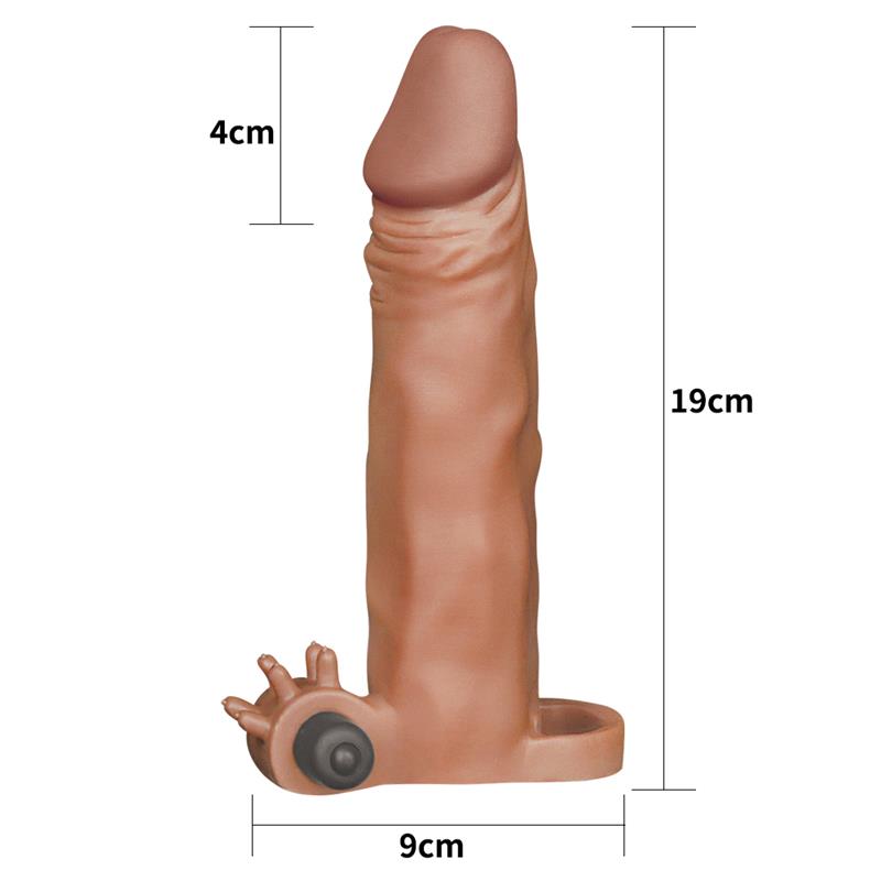 Funda Para El Pene Con Vibración Add 2 Pleasure X-Tender Marrón
