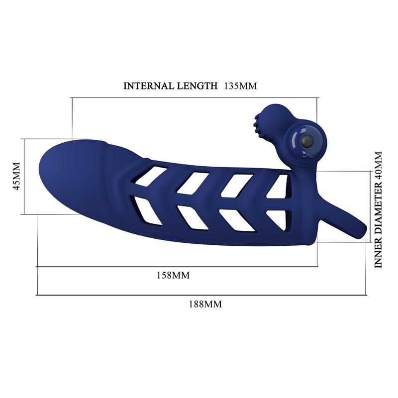 Pretty Love - Altaf Anillo Vibrador Con Funda De Silicona Azul