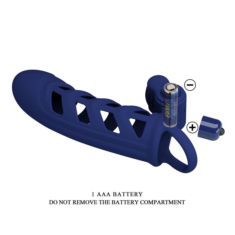 Pretty Love - Altaf Anillo Vibrador Con Funda De Silicona Azul