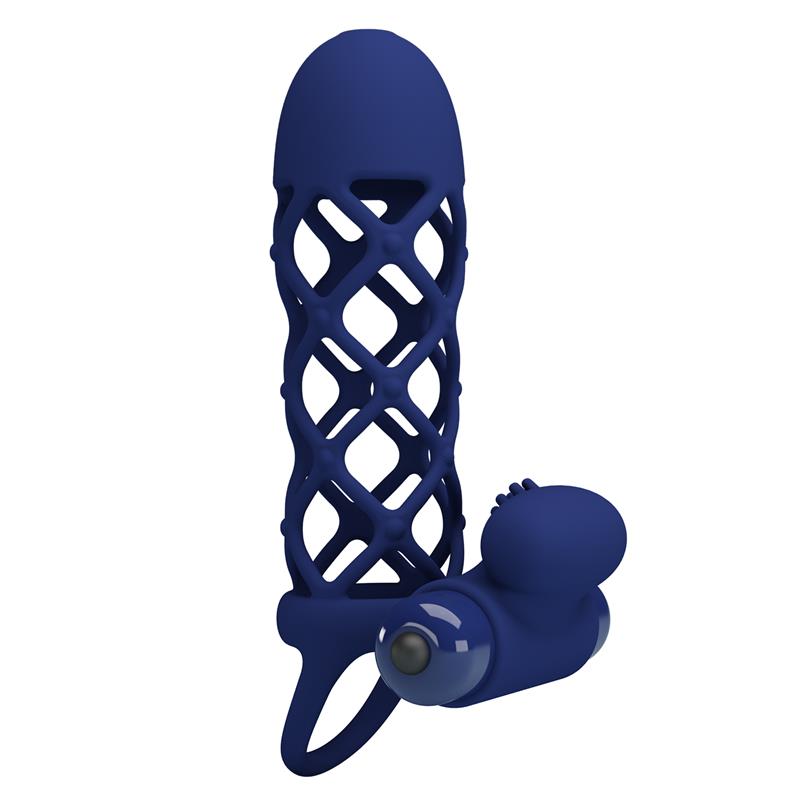 Pretty Love - Giann Anillo Vibrador Con Funda De Silicona Azul