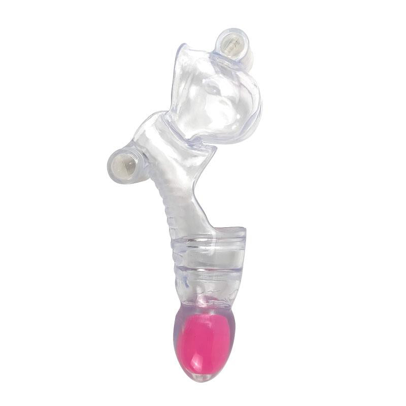 Funda Para El Pene Y Testículos 3 Balas Vibradoras Transparente