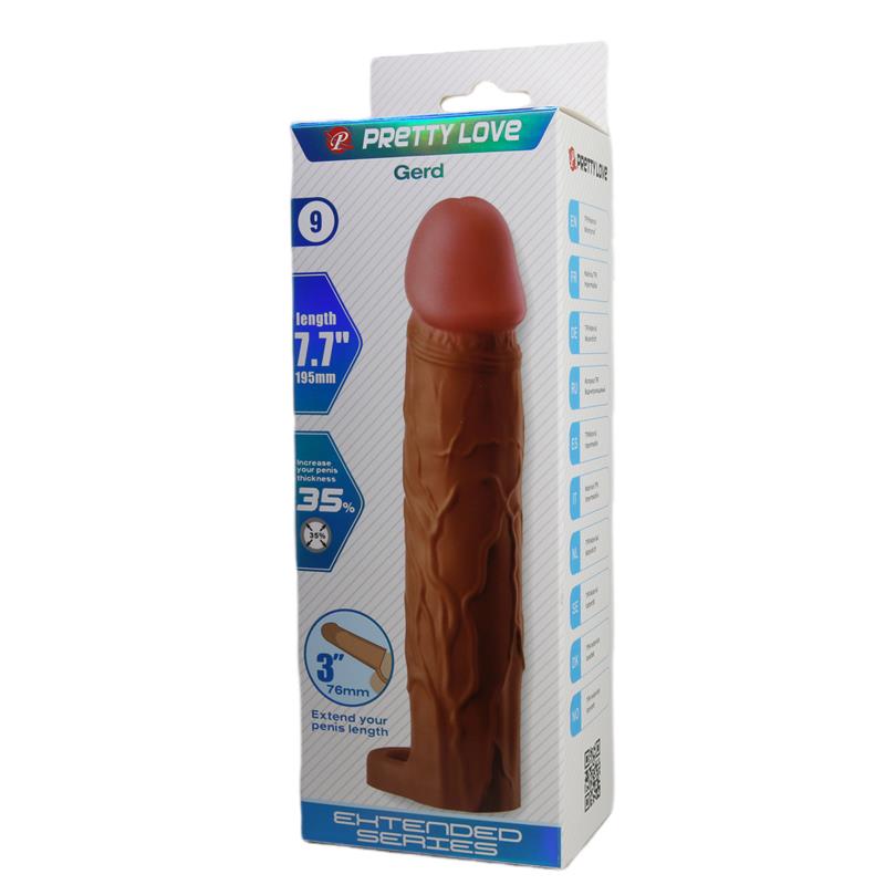 Pretty Love - Gerd Funda Para Pene Con Extensión De 7.6 Cm Mulato