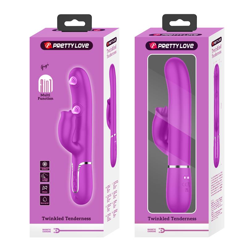 Pretty Love - Vibrador Rabbit Con Licking Fucsia
