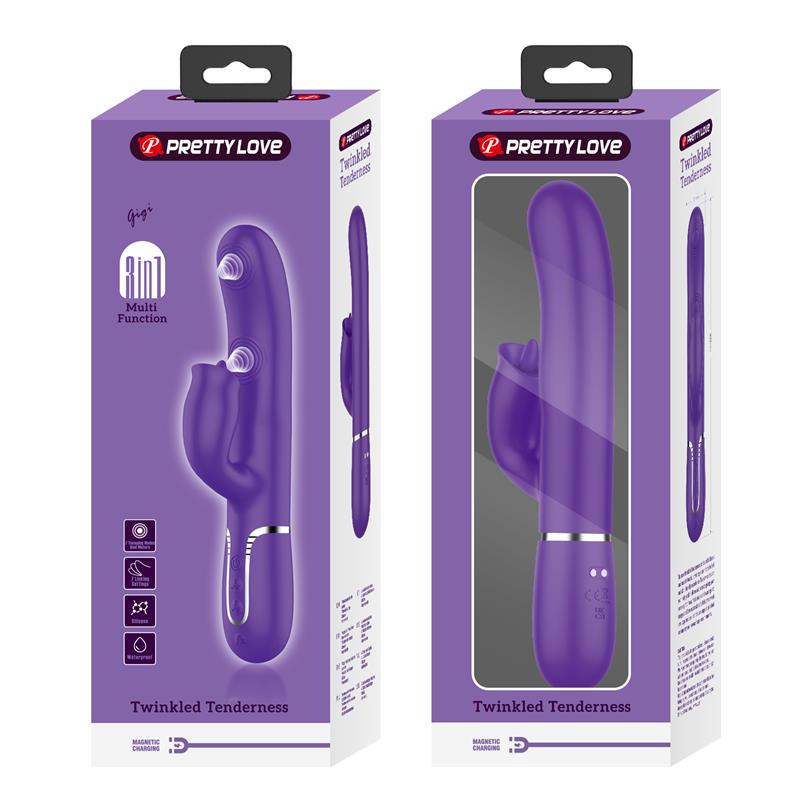 Pretty Love - Vibrador Rabbit Con Licking Morado