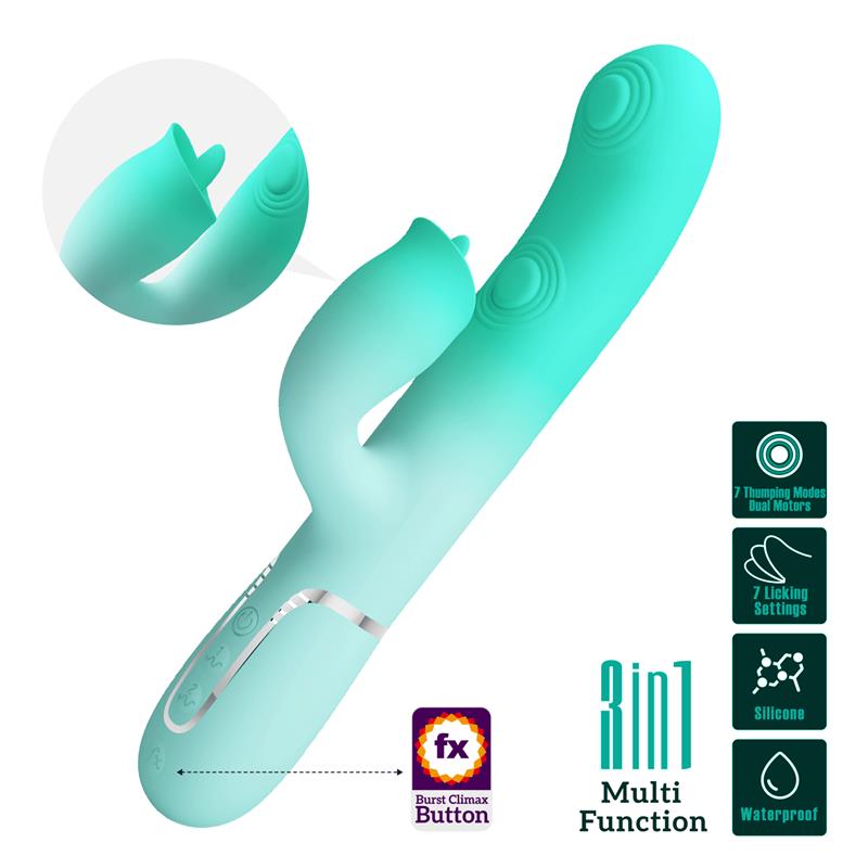 Pretty Love - Gigi Vibrador Rabbit Multifunción Verde Agua