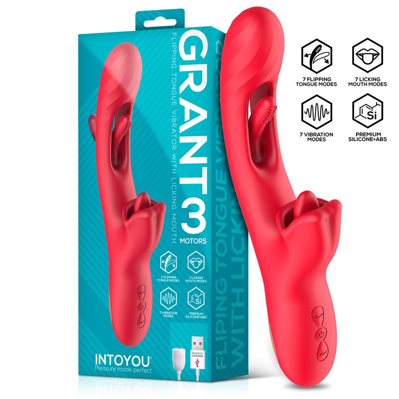 Grant Vibrador Con Flipping Y Lengua Licking 360º