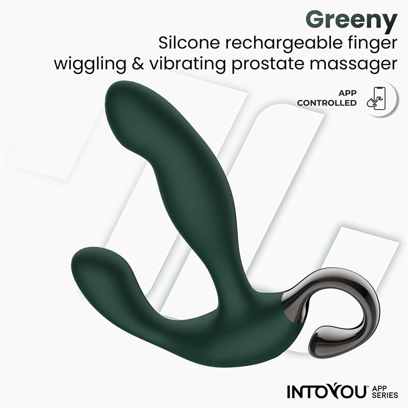Greeny Masajeador Prostático Con Finger Wiggling Y App
