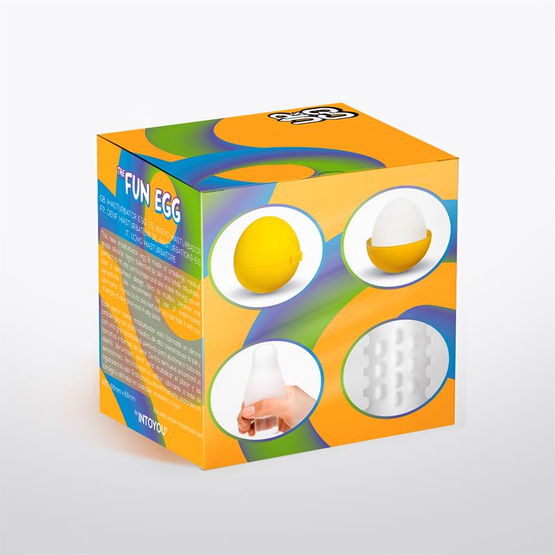 Grovy Huevo Masturbador Elástico Silicona Amarillo