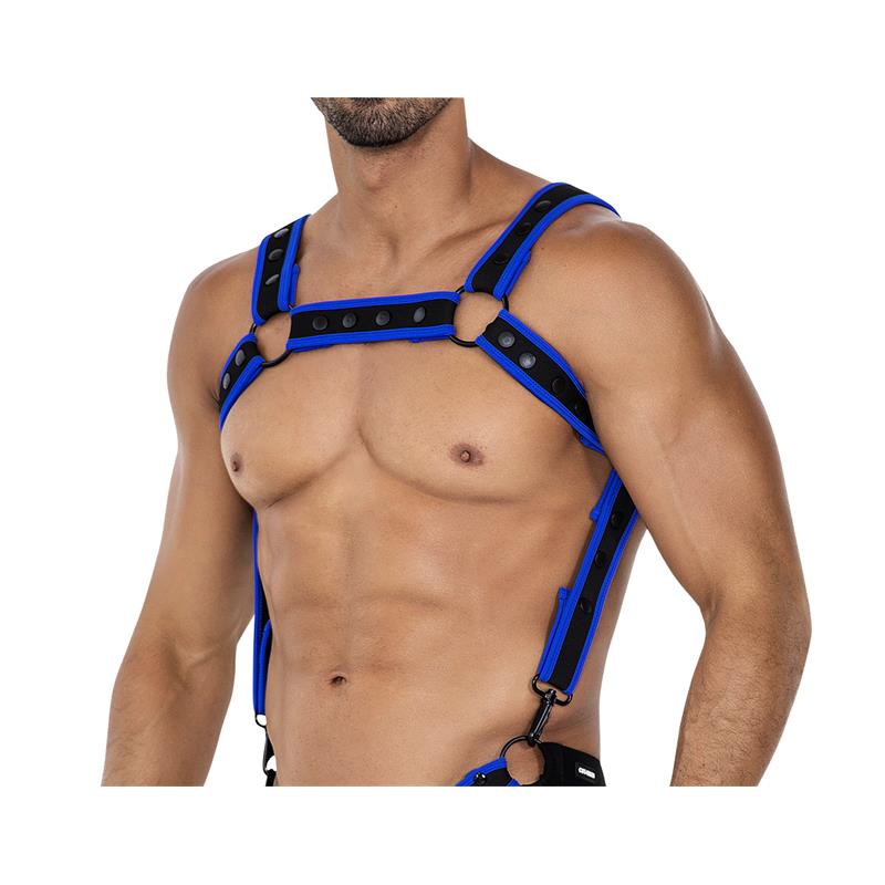 H4rness05 Arnés De Pecho Neon Azul Eléctrico Talla Única