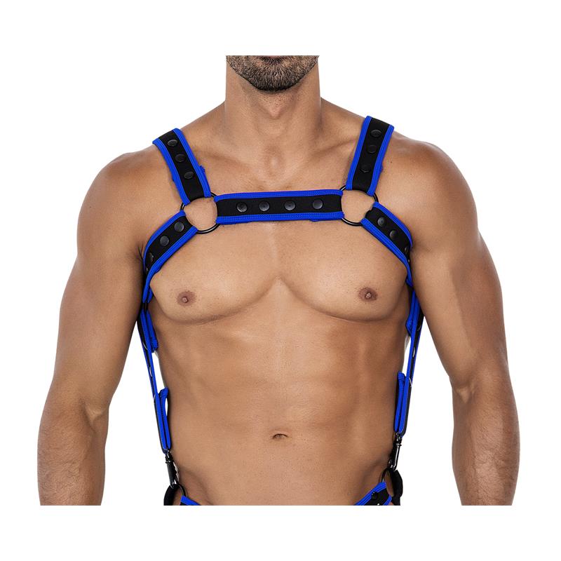 H4rness05 Arnés De Pecho Neon Azul Eléctrico Talla Única