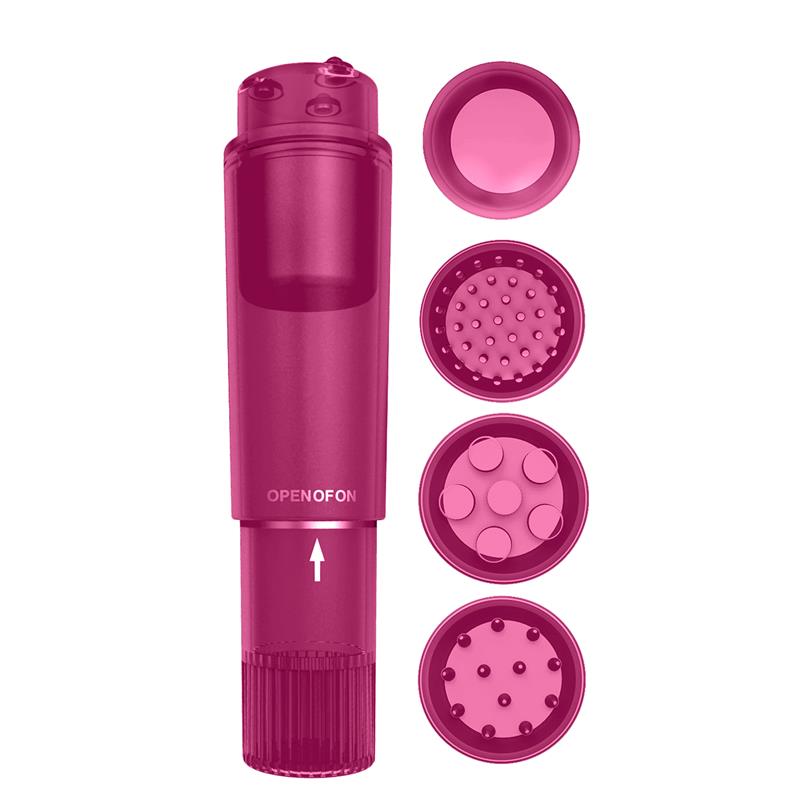 Estimulador Heady Con 4 Cabezales Púrpura