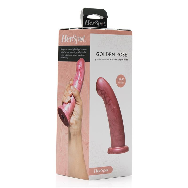 Herspot Fleshlight - Dildo Curvado Golden Rose L