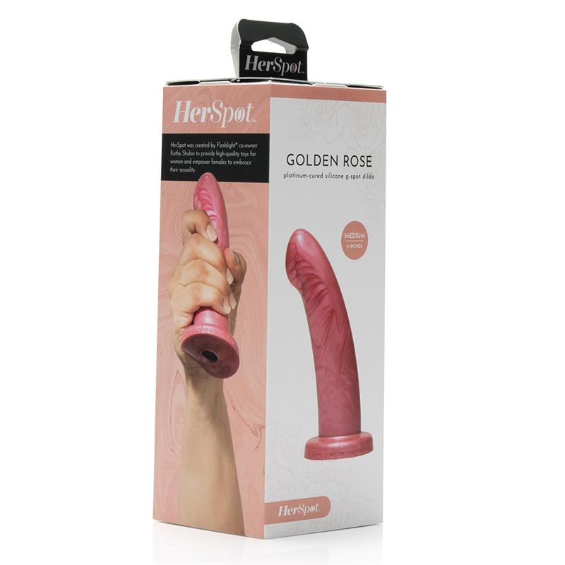 Herspot Fleshlight - Dildo Curvado Golden Rose M