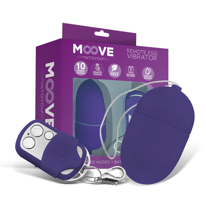 Huevo Vibrador Con Contol Remoto Tamaño Mediano Púrpura