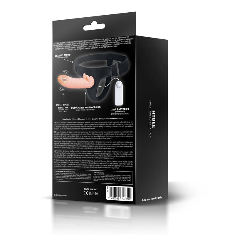 Hybee Arnes Con Dildo Realista Hueco Y Vibración Con Control Remoto