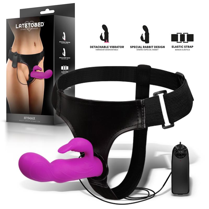 Hymax Arnés Con Dildo-Vibrador Con Conejito Y Control Remoto