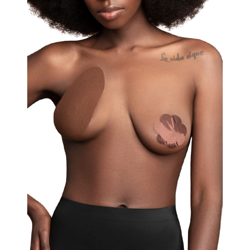 Bye-Bra - Realzador Pechos + 3 Pares De Saten Marron Copa A/C