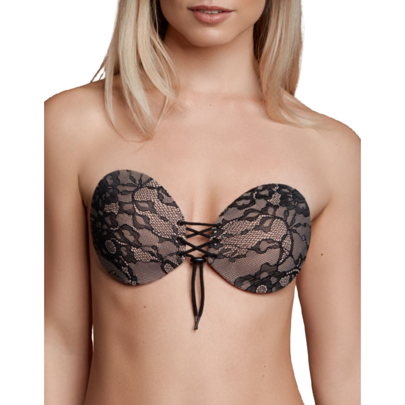 Bye-Bra - Sujetador Adhesivo Entrelazado & Bordado Copa E