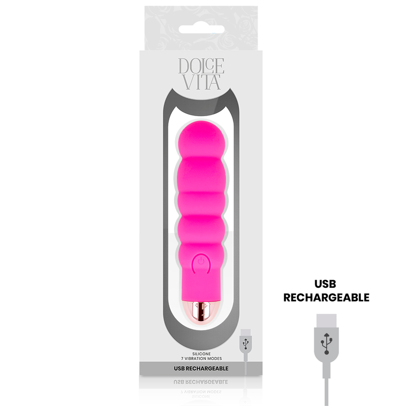 Dolce Vita Vibrador Recargable Six Rosa 10 Velocidades