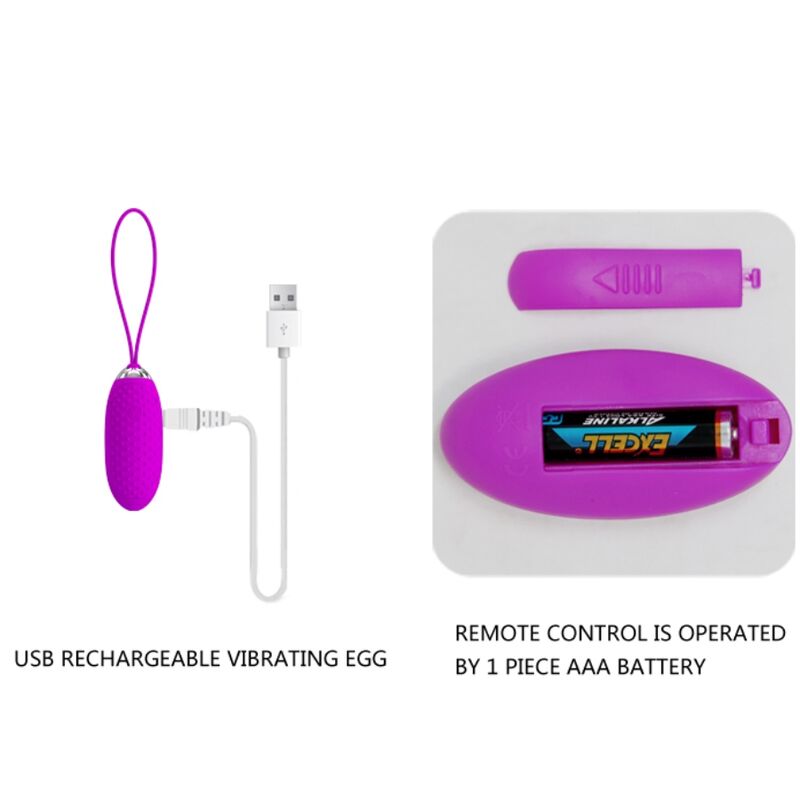 Huevo Vibrador Joanna Usb Purpura