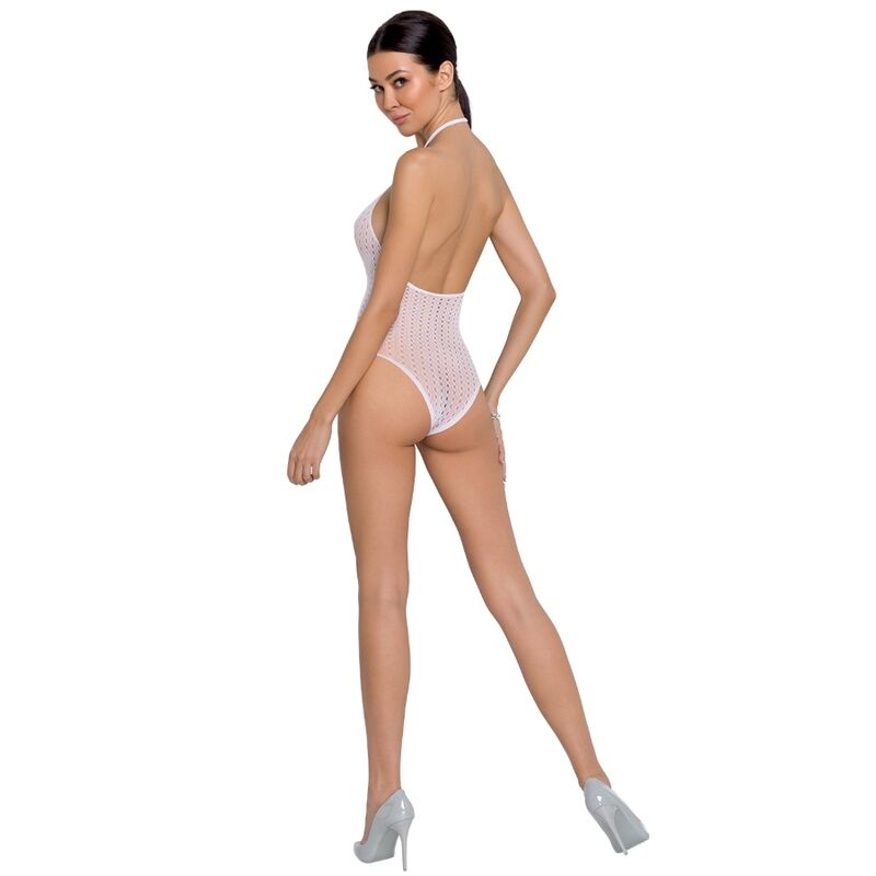 Passion - Woman Bs088 Bodystocking Blanco Talla Unica