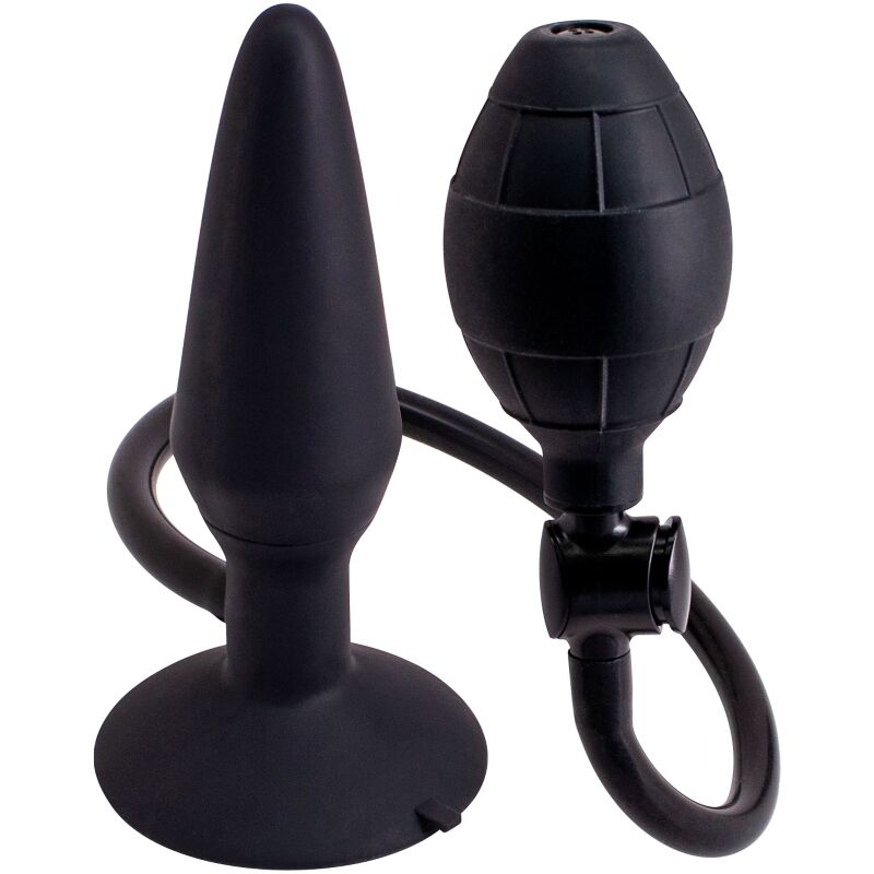 Butt Plug Hinchable M - Negro