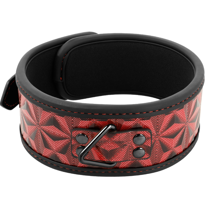 Collar Con Correa Ajustable Diamond Cuero Vegano