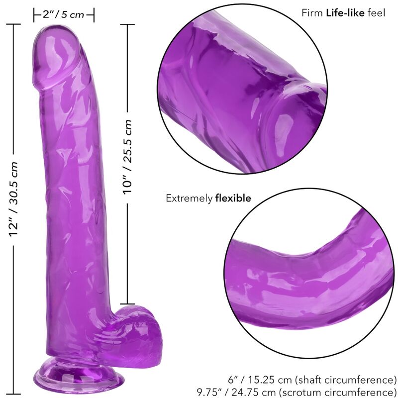 California Exotics - Size Queen Dildo Lila 25.5 Cm