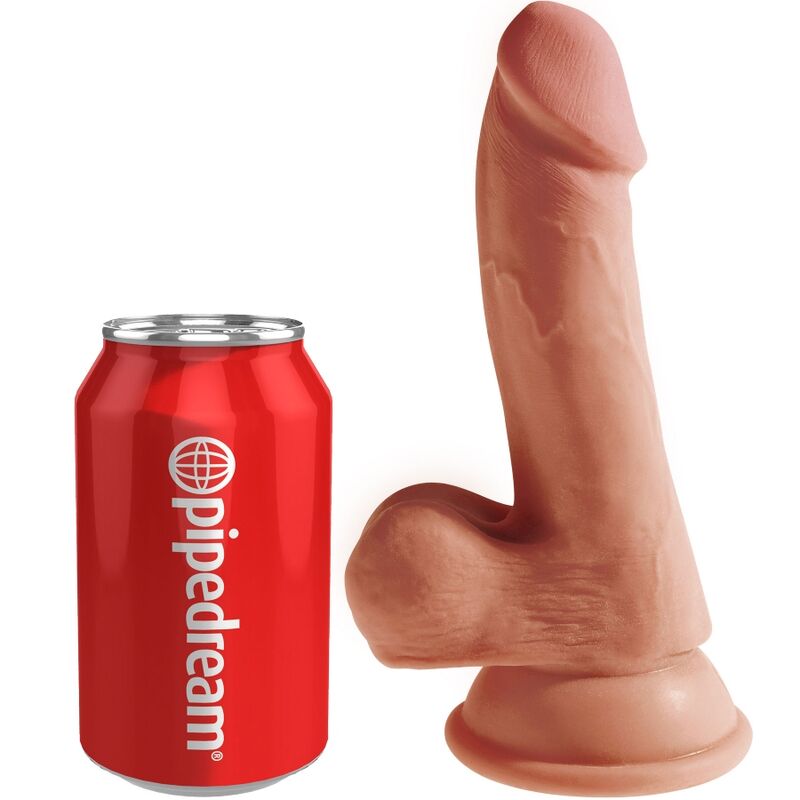 King Cock - Plus 3d Dildo Con Testiculos 17 Cm