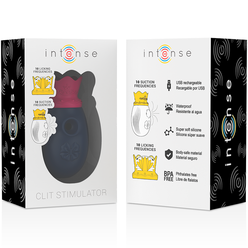 Intense - Estimulador Clitoris 10 Modos De Succión Y Licking - Azul