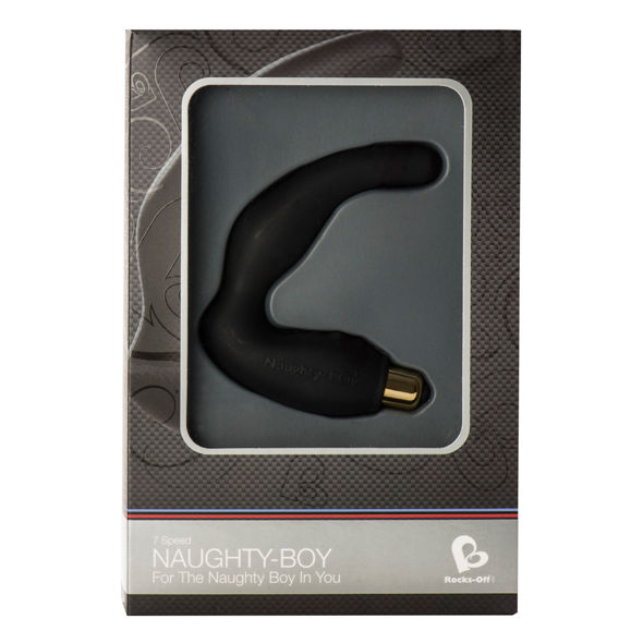 Rocks-Off - Naughty-Boy Masajeador Del Punto G Masculino 7 V Negro