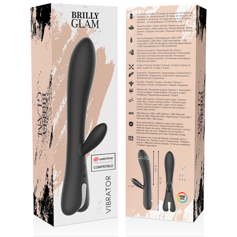 Brilly Glam - Erik Vibrador + Mando Control Remoto Watchme
