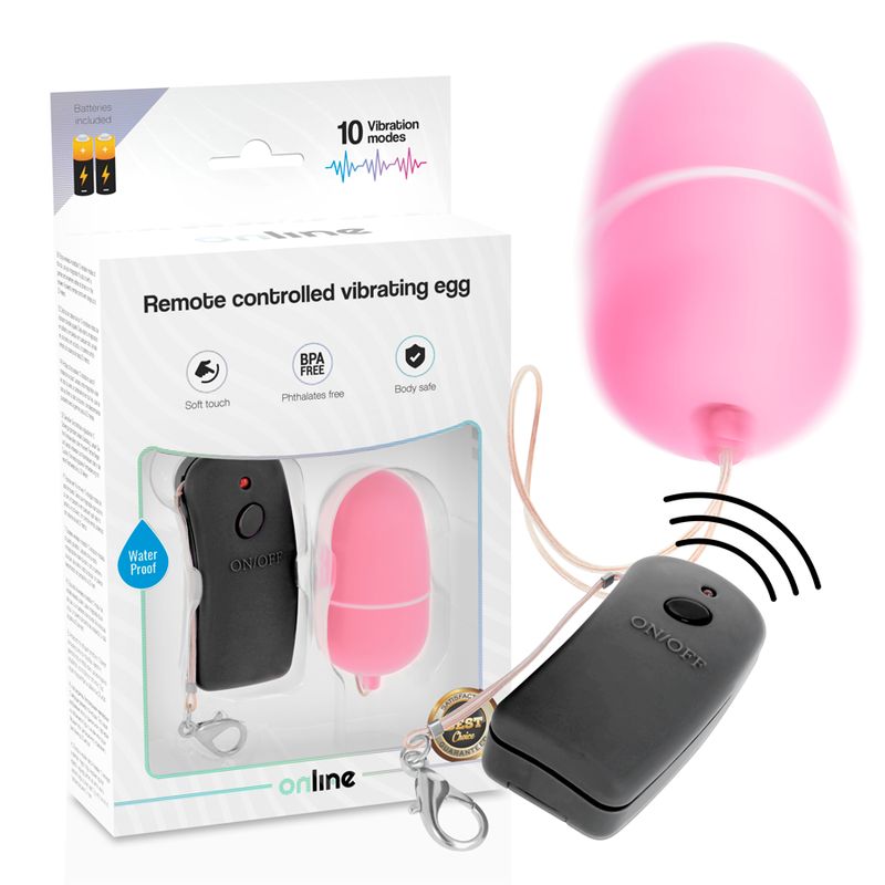 Online - Huevo Vibrador Con Mando Control Remoto Rosa