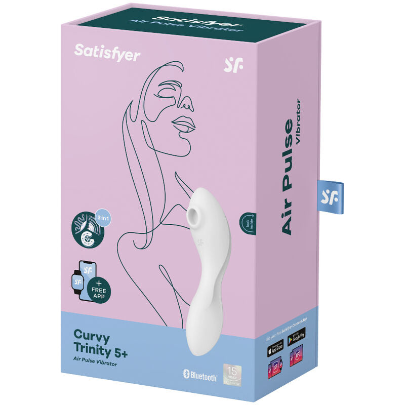 Satisfyer Curvy Trinity 5 Estimulador Y Vibrador - Blanco