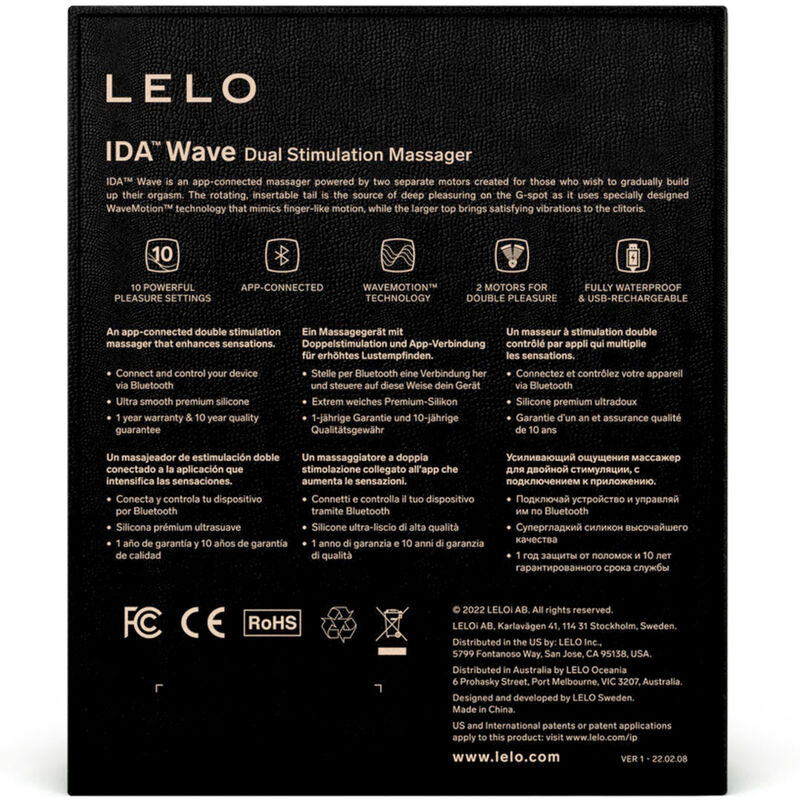 Vibrador Parejas Lelo Ida Wave Con App - Coral