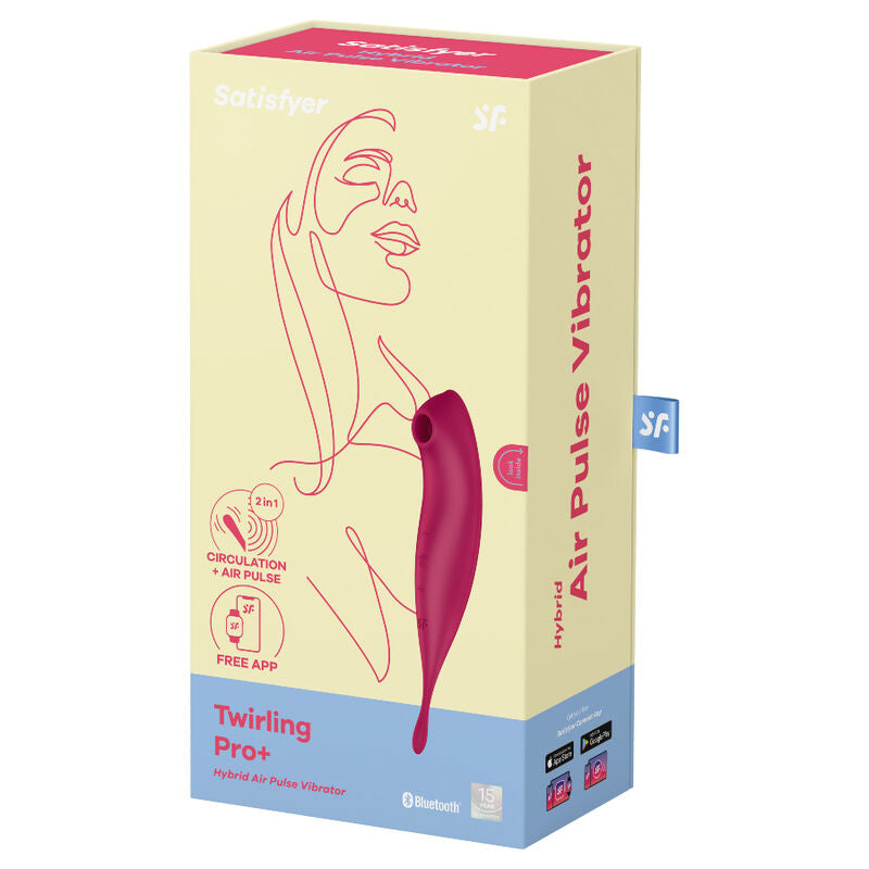 Twirling Pro Succionador Y Vibrador Twirling Pro App Satisfyer Connect Dark Red
