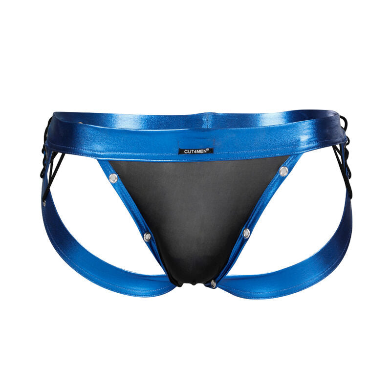 Cut4men - Jockstrap Desire Cuero Azul Xl