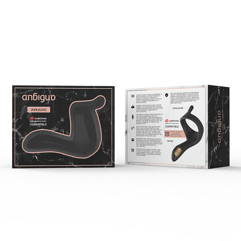 Anbiguo - Arkadio Estimulador Glande & Perineo + Mando Control Remoto Watchme