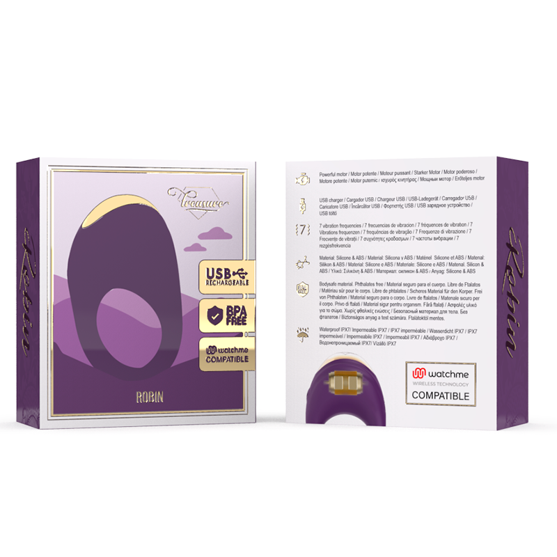 Treasure - Robin Vibrating Ring Compatible Con Watchme Wireless Technology