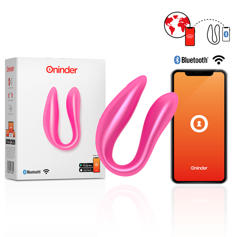 Oninder - Lisboa Estimulador Punto G & Clítoris Rosa - App Gratuita Rosa