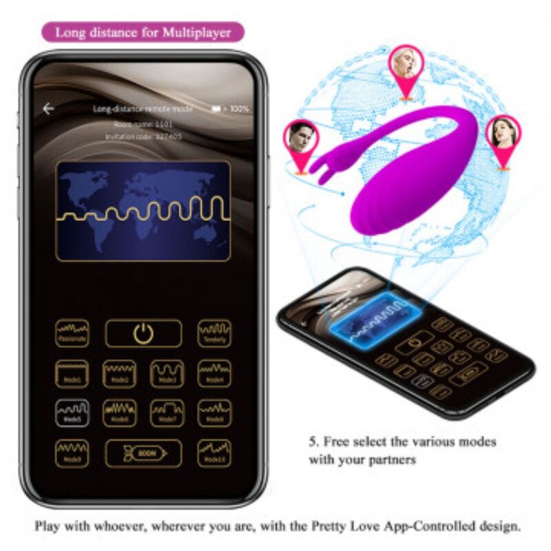 Pretty Love - Catalina Masajeador Free App Lila